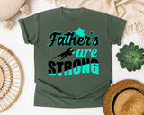 Fathers Are Strong White 2 graphic tee in Moss