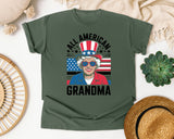 All American Grandma Grey graphic tee in Moss
