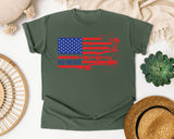 Best Dad Ever Red graphic tee in Moss