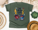 Dads Who Grill Together Stay Rare Together Grey 2 graphic tee in Moss