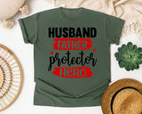 Husband Father Protector Hero graphic tee in Moss