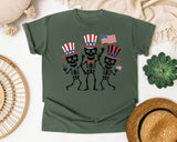 Three Skeletons With Flags graphic tee in Moss