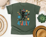 4th July Grey 2 graphic tee in Moss