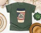 Best Dad Coffee Cup graphic tee in Moss