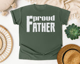 Proud Father White 2 graphic tee in Moss