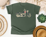 Patriotic Motorcycle graphic tee in Moss