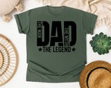 Dad The Man The Myth The Legend White 2 graphic tee in Moss