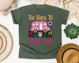 The Back To School Tour graphic tee in Moss