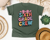 Sixth Grade Crew graphic tee in Moss