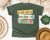 Dads With Beards Are Better White 2 graphic tee in Moss