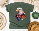 Eagle With Flag Bow graphic tee in Moss