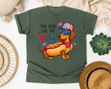 You Look Like The 4th Of July Brown graphic tee in Moss