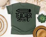 Teacher Fuel graphic tee in Moss