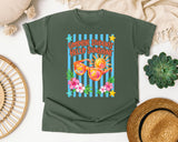 Goodbye Students Hello Sunshine graphic tee in Moss