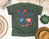 American Dad graphic tee in Moss