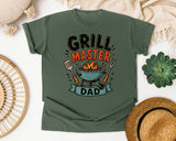 Grill Master Dad Brown graphic tee in Moss
