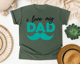 I Love My Dad Grey graphic tee in Moss