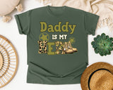 Daddy Is My Hero Brown graphic tee in Moss