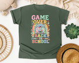 Game Over Back To School Rainbow graphic tee in Moss
