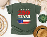 250 Years American Freedom graphic tee in Moss
