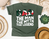 Dad The Man The Myth The Legend White graphic tee in Moss