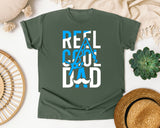 Reel Cool Dad White 4 graphic tee in Moss