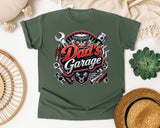 Dad's Garage Grey graphic tee in Moss