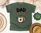 Dad Fuel Black graphic tee in Moss