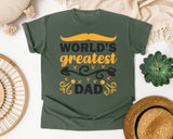 World's Greatest Dad Gold graphic tee in Moss