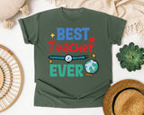 Best Teacher Ever Watch graphic tee in Moss
