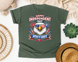 Happy Independence Day 4th Of July graphic tee in Moss