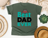 Best Dad Ever Grey 5 graphic tee in Moss