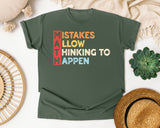 Math Mistakes Allow Thinking To Happen graphic tee in Moss