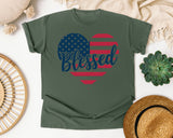 Blessed graphic tee in Moss