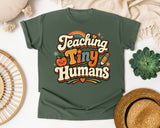 Teaching Tiny Humans Retro graphic tee in Moss