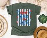 God Bless The USA White graphic tee in Moss