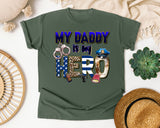 My Daddy Is My Hero Grey 2 graphic tee in Moss
