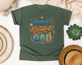 World's Greatest Dad Grey 3 graphic tee in Moss