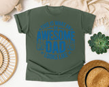 This Is What An Awesome Dad Looks Like Blue graphic tee in Moss