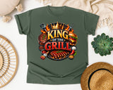 King Of The Grill graphic tee in Moss