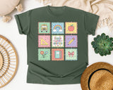 Teacher Icon Squares graphic tee in Moss