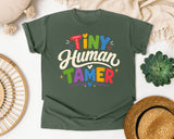 Tiny Human Tamer graphic tee in Moss