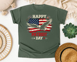 Happy Patriot Day graphic tee in Moss