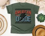 American Dude graphic tee in Moss