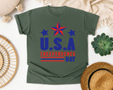 USA Independence Day graphic tee in Moss