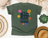 It Takes A Big Heart To Shape Little Minds Floral graphic tee in Moss