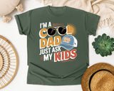 I'm A Cool Dad Just Ask My Kids White 2 graphic tee in Moss