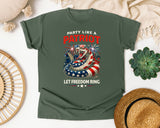 Party Like A Patriot Let Freedom Ring graphic tee in Moss
