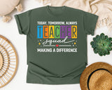 Today Tomorrow Always Teacher Squad graphic tee in Moss