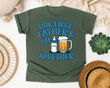 Our First Father's Day Together Grey graphic tee in Moss